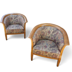 2 X Armchair / Club Chair / Floral Fabric / 1980s thumbnail 13