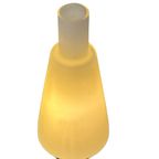 Atomic Age / Mid Century Modern - Tripod Lamp With White Satin Glass Shade On Brass Feet thumbnail 6