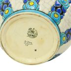 Polychrome Bloempot Vaas Catteau Boch Keramis Art Deco Ca. 1922 thumbnail 14