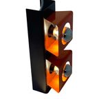 Cube Shaped - Double Bulbs - Vintage / Space Age Design Wall Mounted Lamp - Orange thumbnail 4