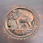 Antieke Anglo Indian Olifant Tafel Vintage thumbnail 9