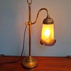 Art Deco Koperen Bureaulamp, Frères Muller, 1920 thumbnail 15