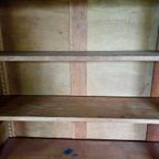 Practige Antiek Eiken Demontabele 3 Deurs Boeken Of Servieskast, Met 4 Planken, 150 Cm Breed thumbnail 7