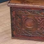 Polychrome Beschilderde Eikenhouten Bruidskistje thumbnail 17