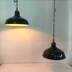 Industriële Vintage Cafe/plafondlamp Metaal/emaille thumbnail 2