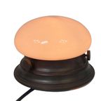 Art Deco - Ceiling Mounted Lamp With Opaline Glas And Brass (Patinated) Base thumbnail 3