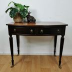 Antiek Vintage Mahonie Houten Sidetable, Bijzettafel 606 thumbnail 2