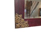Frans Art Nouveau Houten Spiegel thumbnail 3
