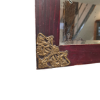 Frans Art Nouveau Houten Spiegel thumbnail 7