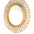 Franco Albini Rotan Spiegel Vintage thumbnail 2