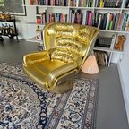 Golden Limited Edition Elda Chair By Joe Colombo For Longhi Italy No. 19/20 thumbnail 10