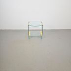 Vintage Bijzettafel Messing Glas Side Table Regency ’70s thumbnail 5