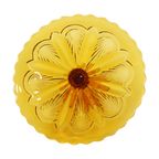 Art Deco Amber Taartschaal Gebak Schaal Depression Glass 27cm thumbnail 24