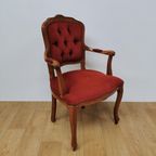 Brocante Vintage Franse Louis Xv Stoeltje, Fauteuil 103 thumbnail 9