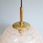 Duo Of Space Age-lampen In Messing En Getextureerd Glas, 197 thumbnail 3