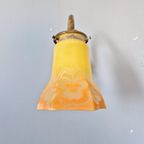 Art Nouveau Bronzen Wandlamp, Jaren 1900 thumbnail 7