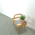 Rotan Dienblad Op Poten Met Grijs Formica thumbnail 9