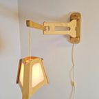 Vintage Grenen Wandlamp Plexiglas Scharnier Lamp ’70 Denmark thumbnail 2