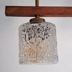 Midcentury Hanglamp Teak En Kristal thumbnail 8