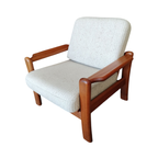 Vintage Teakhouten Deense Fauteuil thumbnail 4