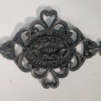 Franse Gietijzeren Ornament Societe Auxerres Metal. thumbnail 4