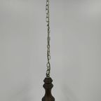 Vintage Jaren 60 Plafondlamp Bollamp (Geperst Glas) thumbnail 7