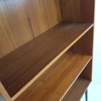 Vintage Deens Boekenkastje Teak Fineer Zwarte Pootjes thumbnail 12