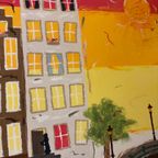 Amsterdamse Gracht Verf Op Doek 70X120 Cm thumbnail 12