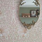Antieke Messing Kuifspiegel Ovaal thumbnail 5