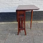 Antiek Engels Mahonie Hangoortafeltje, Inklapbaar,61 Cm Hoog thumbnail 7