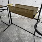 Mid-Century Metal Plant Rack+ Side Table By Mathieu Matégot, France, 1950S thumbnail 9