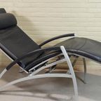 Vintage Interprofil 'pax' Design Leren Recliner Fauteuil thumbnail 6