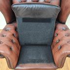 Vintage Chesterfield Stijl Fauteuil, Oorfauteuil 209 thumbnail 12