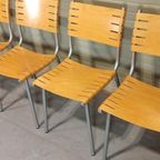 Set Van 5 Vintage Ruud Jan Kolkke Stoelen Eetkamerstoelen thumbnail 12