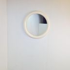 Xl Moderne Wit Ronde Spiegel Kunststof Strak Design ‘80 thumbnail 12