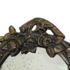 Antieke Tafelspiegel Verguld Brons Kapspiegel Art Nouveau thumbnail 11