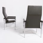 Pair Of High Back Armchairs From Fritz Hansen, 1980’S Denmark thumbnail 8