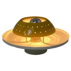 Dijkstra - Space Age Wall Sconce Or Ceiling Lamp - Yellow Brim And White Base thumbnail 4