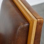 Mooie En Comfortabele Schapenleren Art Deco Design Fauteuil Met Een Prachtige Kleur thumbnail 10