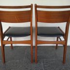 2X Scandinavische Design Eetkamerstoelen In Teak (Set) thumbnail 3