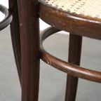 Gecombineerde Set Van 4 Originele Antieke Thonet Bistro Stoelen Voorzien Van Nieuwe Zittingen thumbnail 16