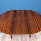Vintage Palissander Ronde Eettafel, Verlengbaar, Jaren 60 thumbnail 10