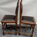 2 Handgemaakte Henry Ii Franse Stoels, Circa 1880 thumbnail 13