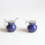 Rorstrand Porcelain Mustard Pots, Set Of Two. thumbnail 5