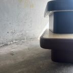 Vintage Leather And Travertine 2 Coffee Tables thumbnail 3