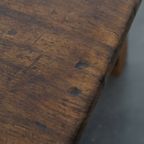 Unieke En Prachtige Antieke Kastanjehouten Salontafel Uit De 18e Eeuw Met Een Blad Uit 1 Stuk thumbnail 12