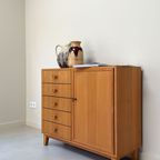 Vintage Houten Kast Met 5 Lades En 1 Deurtje thumbnail 10