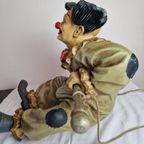 Limited Edition Big Decorative Clown Hanging Figure Jun Asilo Polychrome thumbnail 2