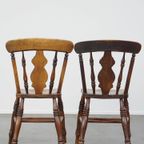 Set Van 4 Charmante Antieke Engelse Eetkamerstoelen Uit Midden 19e Eeuw thumbnail 6