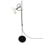 Mid-Century Verstelbare Vloerlamp Chroom Wit 1960’S thumbnail 2